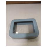 Prite Clear Makeup Bag Cosmetic Organizer Case Waterproof Travel Toiletry Bag Skincare Pouch with Golden Zipper(Blue)