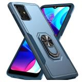 Kainevy Phone Case for Samsung Galaxy A51 5G with Metal Ring Stand Silicone&PC Hybrid Cover Heavy Duty Rugged Military Grade Protective Hard Shell fit Magnetic Car Mount (Blue)