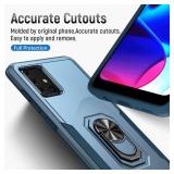 Kainevy Phone Case for Samsung Galaxy A51 5G with Metal Ring Stand Silicone&PC Hybrid Cover Heavy Duty Rugged Military Grade Protective Hard Shell fit Magnetic Car Mount (Blue)