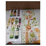 Wall Decals 2 Boxes Jungle Theme and Wine Bottles 2 Sheets Each