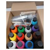 Nicpro 14 Colors 8.45oz Acrylic Pour Paint Supplies Kit, Large Volume Premixed High Flow Painting Bulk Set with Canvas, Wood Natural Slices, Pouring Oil, Tools Gloves, Strainer, Cups for Beginner DIY