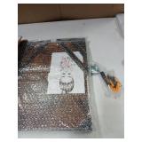 Tectocker-DOU 2 Pc Deep Floating Shelves ; 12 Inch Deep Wall Mounted Hanging Shelves for Living Room, Kitchen, Office, Bathroom and Bedroom Decor; Storage and Display Shelf Set (Rustic Brown)