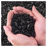 EZEELAI 3 Lb Black Obsidian Crushed Stone Crystal Chips Bulk, Betta Fish Tank Gravel Rocks Irregular Shaped Marbles Pebbles for Aquarium, Vase Fillers, Succulent Plants Decor