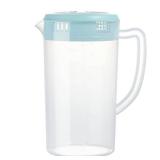 0.66 Gallon/2.5 Litre Plastic Pitcher BPA-FREE Eco-Friendly Carafes Mix Drinks Water Jug for Hot/Cold Lemonade Juice Beverage Jar Ice Tea Kettle (Blue, 81oz) Lid Not Included