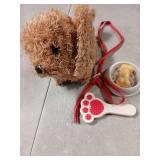 lonfypeng Plush Toys Walking Dog Toys That Can Walk, Bark and Wag Tail,Interactive Electronic Pet Toys Puppy with Leash,Easter Christmas Birthday Gift for Toddlers Kids