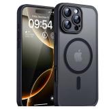 TOCOL for iPhone 16 Pro Case, Full Camera Protection, Compatible with Magsafe, Drop Protection, Translucent Magnetic Matte Phone Case for iPhone 16 Pro 6.3 inch (Black)