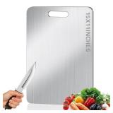 BLOCE Titanium Cutting Board for Kitchen, Stainless Non Stick Chopping Board, Upgrade Double Sided Food-Grade Titanium Board for Kitchen for Meat Cheese Vegetable (Large)