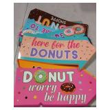 20 Pieces Donut Party Directional Signs Donut Welcome Sign Outdoor Yard Sign Lawn Decoration for Party Decoration Supplies