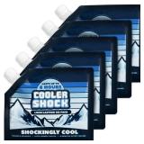 Cooler Shock Reusable Ice Packs for Coolers - 5 Ice Packs for Lunch Bags - Long-Lasting Cold Freezer Packs for Lunch Boxes - Cooler Accessories for School, Beach & Fishing - Camping Gifts