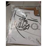 Eaasty Halloween Coloring Pirate Ship Cardboard Boat Playhouse for Kids Crafts DIY Large Kids Outdoor Playhouse Toy for Toddlers to Color Pirate Halloween Party Decorations 35.4 x 14 Inch