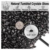 EZEELAI 3 Lb Black Obsidian Crushed Stone Crystal Chips Bulk, Betta Fish Tank Gravel Rocks Irregular Shaped Marbles Pebbles for Aquarium, Vase Fillers, Succulent Plants Decor