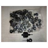 NQN 50 Pcs Black Electric Fence Insulator Screw-In Insulator Fence Ring Post Wood Post Insulator and 1 Pc Free Insulator Socket Tool (Grid System Accessories For Animal Husbandry Electronic)