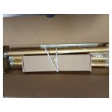 TANGWIN Gold Curtain Rods For Windows 48 - 84 Inch(4-7ft),1 Inch Adjustable Curtain Rod,Heavy Duty Window Rods,Decorative Swan Finials Drapery Pole,Telescoping Single Rod For Bedroom 36-88\",Brass