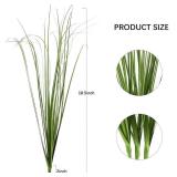 10PCS Fake Grass Filler Decor Artificial Grass Plants Outdoor Faux Plants Artificial Tall Shrubs Wheat Grass Greenery Stems UV Resistant Onion Grss For Outdoor Indoor Vase Planters Home Decor, Green