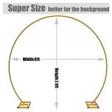 LANGXUN 9ft Large Size Metal Circle Balloon Arch Stand Decoration, Indoor Outdoor Arch Frame For Birthday Wedding Graduation Decorations And Event Party Supplies, Baby Shower Photo Background