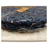 AHHFSMEI Paper Braided Round Placemats Set Of 12 Natural Non-Slip Heat Resistant Table Mats For Dining Tables Farmhouse Woven Indoor Outdoor Place mats (Blue,12)