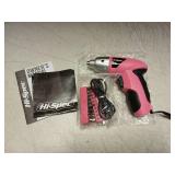 Hi-Spec Electric Screwdriver 27pc 3.6V Pink USB Small Power Screwdriver Set. Cordless & Rechargeable With Driver Bit Set