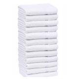 Gold Textiles 12 Pack White Economy Cotton Blend 15x25 Inches Basic Hand Towels- Gym Towels (1 Dozen)