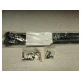 Curtain Rods For Windows 32-48 inch, 5/8 inch Matte Black Curtain Rod With Brackets Adjustable By Splicing For Bedroom Kitchen Study Living Room(32" or 48")