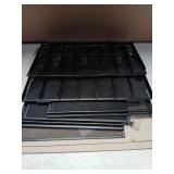 SUBEKYU 9 Tier Paper Organizer For Desk - Black Metal Mesh Letter Tray File Paper Sorter Organizer Include 6 Pcs Adjustable Height Slid Tray With Handles For Office School Home Organization Storage