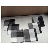 DII Tri-Color Check Collection 100% Cotton Tabletop, Napkin Set, 20x20, Black, 6 Piece