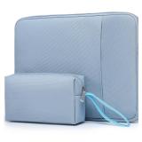 HYZUO 13.3-14 Inch Laptop Sleeve Bag Set for MacBook Pro 14 M5/M4/M3/M2/M1, MacBook Air/Pro 13.3, 13"-13.8" Surface Book/Laptop, Notebook Case for 13.3" HP Dell Lenovo Asus Acer, Pale Blue