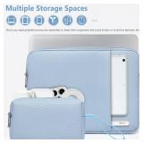HYZUO 13.3-14 Inch Laptop Sleeve Bag Set for MacBook Pro 14 M5/M4/M3/M2/M1, MacBook Air/Pro 13.3, 13"-13.8" Surface Book/Laptop, Notebook Case for 13.3" HP Dell Lenovo Asus Acer, Pale Blue