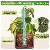 DUSPRO Self-Watering Natural Green Forest Moss Pole, Easy to Use Moss Sticks for Indoor Plants, Climbing Plant Support Stake with Self-Watering Feature, Moss Pole Monstera Plant Support 2pcs 23