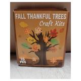 WATINC 16Pcs Fall Thankful Trees Craft Kits For Kids, Autumn Maple Oak Leaves Make Your Own DIY Thanksgiving Trees Decoration Thankful Craft Kit Supplies Home School Fun Activities