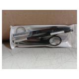 Eyebrow Trimmer Kit, 6 In 1 Eyebrow Scissors, Tweezer, Eyebrow Razor, Shaping Scissors & Brush For Women