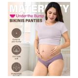 Intimate Portal Cotton Maternity Underwear Under The Bump Pregnancy Bikini Briefs Women Postpartum Panties 6 Pack Midnight Shore L