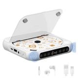 Portable CD Player, Personal CD Player With Bluetooth For Home, Rechargeable Small CD Player With Headphones,Built-In HiFi Speakers, Support CD/AUX/USB, Anti-Skip/Shockproof