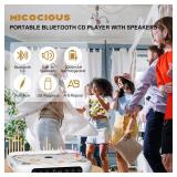 Portable CD Player, Personal CD Player With Bluetooth For Home, Rechargeable Small CD Player With Headphones,Built-In HiFi Speakers, Support CD/AUX/USB, Anti-Skip/Shockproof