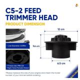 Canamax C5-2 Feed Trimmer Head - Compatible With Stihl FS38 FS40 FS45 FS46 FS45C FS50 FSE60 FSE71 FSE81 FSA85 Weed Eater String Trimmer Replacement