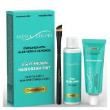 Professional Tint Kit Semi-Permanent 40 Applications Lasts 4-6 Weeks Spot Coloring Set WaterprooF (Light Brown, 25 ML)