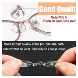 15 pcs,3 sizes Eyeglasses Nose Pads,U Shaped Eyeglasses Nose Pads Screw-In Eyeglass Nose Piece Soft Silicone Nose Pad For Eye Glasses Sunglass Eyewear