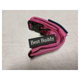 AUBELL Reflective Tactical Dog Collar,Adjustable Military Heavy Duty K9 Collars With Handle And Quick Release Metal Buckle Great For Large Dogs, 2 Patches (Pink,L)