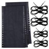 Queekay 2 Pcs Gravity Chair Replacement Fabric With 8 Bungee Cord Lounge Chair Cloth Mesh Patio Chair Repair Kit For Patio Recliner Outdoor Lawn Pool Beach Sling Chair(Black, 63" x 17")