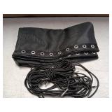 Queekay 2 Pcs Gravity Chair Replacement Fabric With 8 Bungee Cord Lounge Chair Cloth Mesh Patio Chair Repair Kit For Patio Recliner Outdoor Lawn Pool Beach Sling Chair(Black, 63" x 17")