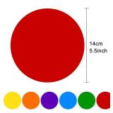 ELECLAND 36 Pcs Classroom Floor Stickers Round Floor Spots Self Adhesive Dry Erase Circles Vinyl Classroom Line Up Dots Classroom Dots for Floor Decal (5.4 inches)