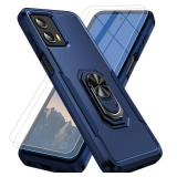 for Moto G 5G 2023 Case (XT 2313) [Not Fit Power/Stylus] [15 FT Military-Grade Drop Protection], Motorola G 5G 2023 Case with 2X Tempered Glass Screen Protector, Case for Moto G 5G 2023 (Dark Blue)