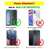 for Moto G 5G 2023 Case (XT 2313) [Not Fit Power/Stylus] [15 FT Military-Grade Drop Protection], Motorola G 5G 2023 Case with 2X Tempered Glass Screen Protector, Case for Moto G 5G 2023 (Dark Blue)