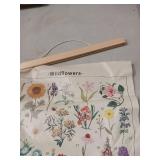 Chenkaiyang 2 Pcs Vintage Hanging Poster,Flowers Wall Hanging Botanical Rustic Retro Wall Art Prints Flower Chart Posterfor Living Room Decor,12.7 X 21.6 Inch-Needs Re-Glued at Top of 1