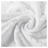 SUPERO Waterproof Spandex Chair Cover 25PCS, Stretch Dining Chair Covers, Polyester Outdoor Chair Covers, Protector Stretch Chair Cover for Party Universal, Banquet, Wedding Event, Hotel(White)