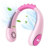 Kids Neck Fan, Portable Bladeless Fans for Kid 4-14Y Girls & Boys, 2600mAh USB Personal Mini Cooling Fan for Travel/Camping/Study, 4 Speeds, Lightweight, Compact, Perfect Summer Gifts for Kids