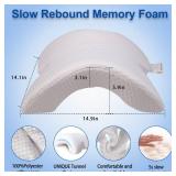 Sleeping Cuddle Pillow for Couple, Memory Foam Arched U-Shaped Arm Hole Pillow, Providing Comfort and Support in Travel Rest Office and Bed