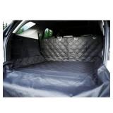 Bulldogology SUV Cargo Liner for Dogs 55"x106" Heavy Duty Pet Trunk Cargo Cover - Dog Car Seat Cover Waterproof Nonslip - Dog Hair, Muddy Paws, Scratches Cover Protector for Cars Vans (X-Large, Black)