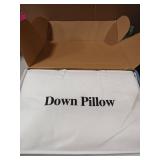 Shilucheng Goose Down and Feather Pillows Queen Size Set of 2 Pack, Luxury Hotel Quality Bed Pillows for Side Back Stomach Sleepers, Soft 100% Cotton Shell White,20" x 30"