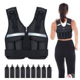 Adjustable Weighted Vest Weights Set: Sportneer 2 4 6 8 10 12 14 16 18 Lbs Body Weight Vests 9 In 1 Fast Adjust Running Vest for Men Women Gym Home Workout Fitness Exercise Strength Training 2-18 Lbs