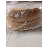 Meanplan 12 Pcs Round Wood Trays Round Charcuterie Board Bulk Bamboo Serving Platter with Rim Polished Wooden Vegetable Platter for Holding Fruit Bread Pizza Party Decor Christmas Supplies (11.8 Inch)